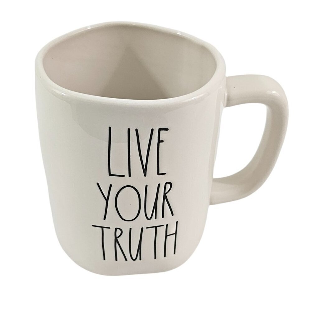 Rae Dunn Magenta LIVE YOUR TRUTH 20 Oz Ceramic Coffee Tea Mug Cup
